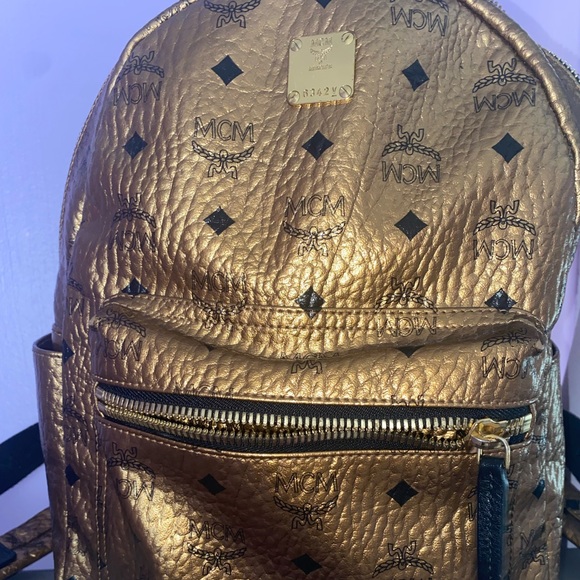 GOLD MCM BAG - Picture 2 of 6